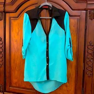 BKE red Blouse w/sexy back out design